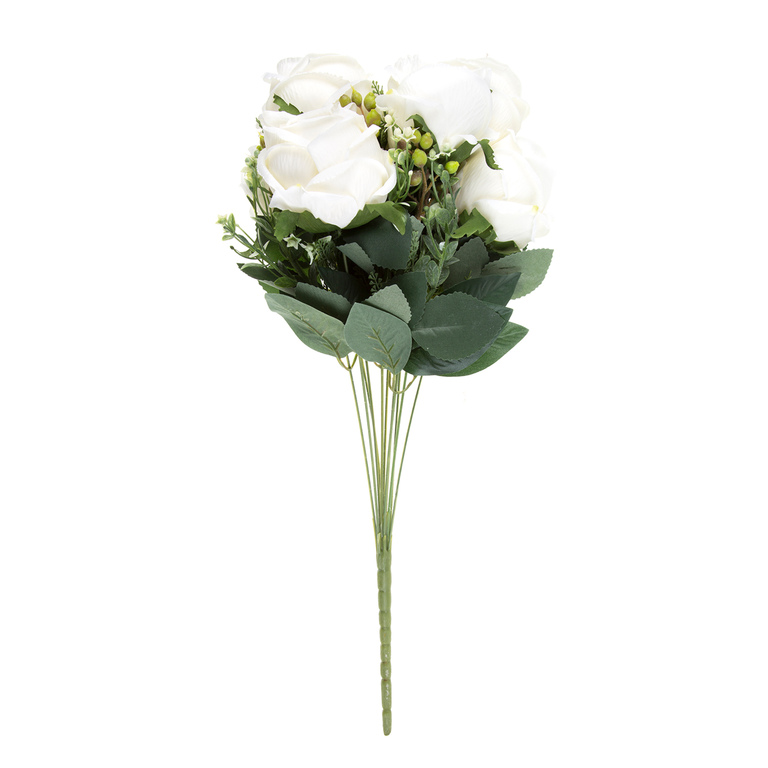 Vintage White Peony Bouquet Artificial Flower Bunch Image