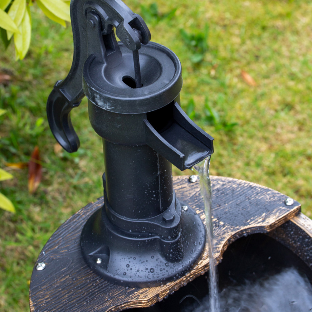 Gardenkraft 2 Tier Barrel Water Feature with 2.55m Cable Image 6