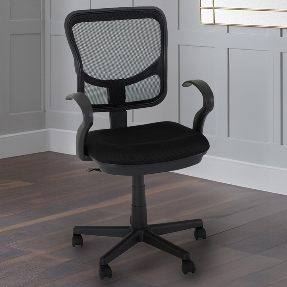 Seconique Clifton Black Swivel Home Office Chair Image 1