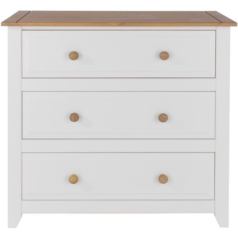 Core Products Capri 3 Drawer White Chest of Drawers Image 3