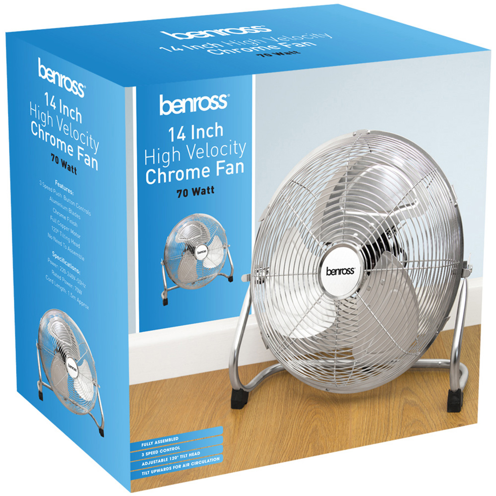 Benross High-Velocity Chrome Fan 14 inch Image 8
