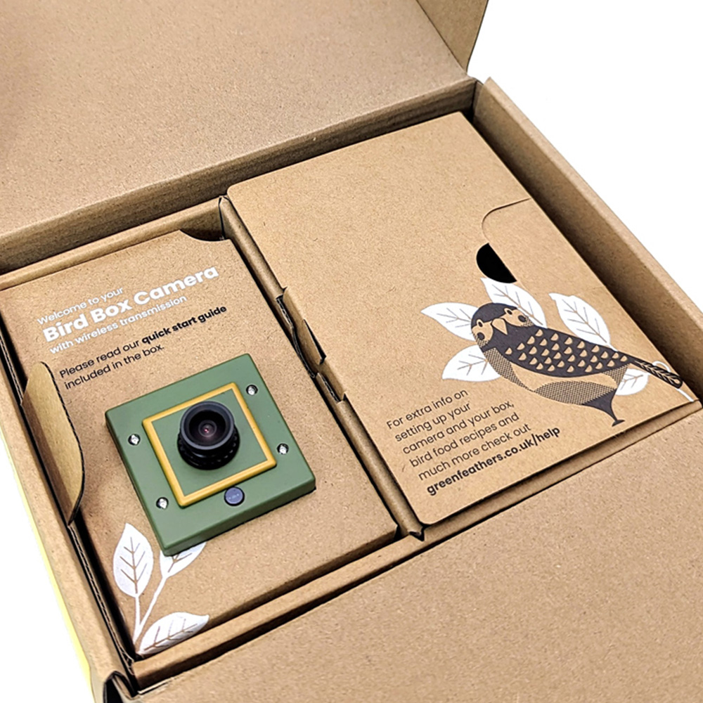Green Feathers Bird Box Camera with Wireless Transmission Image 4