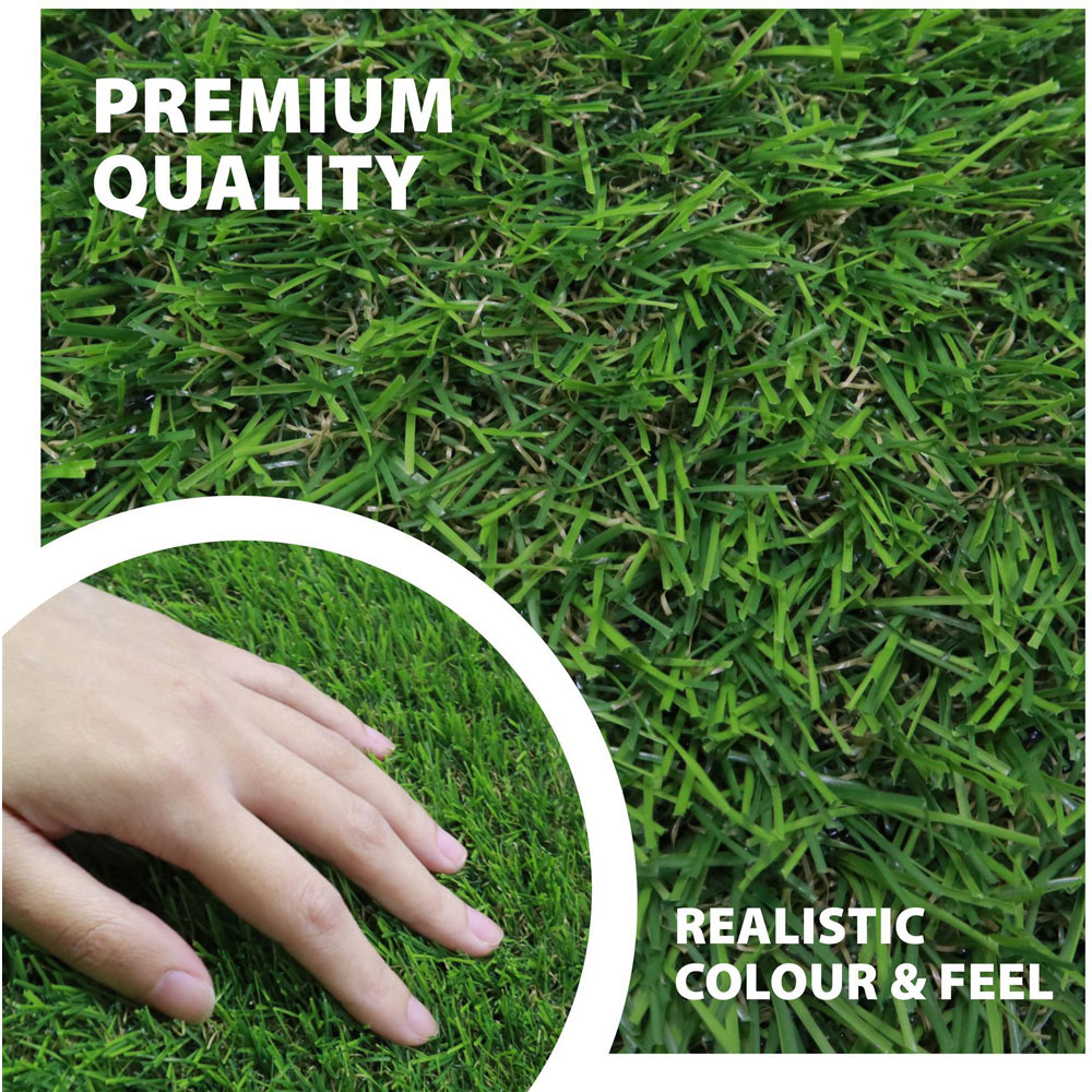 Walplus Artificial Grass UV Protection All Year Green1 Roll 15mm 200x100cm of Westminster Classic Young Image 4