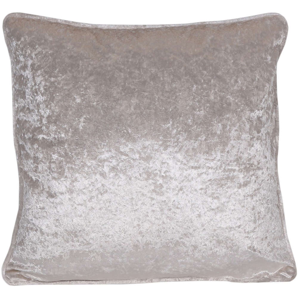 Divante Ivory Crushed Velvet Cushion 45 x 45cm Image