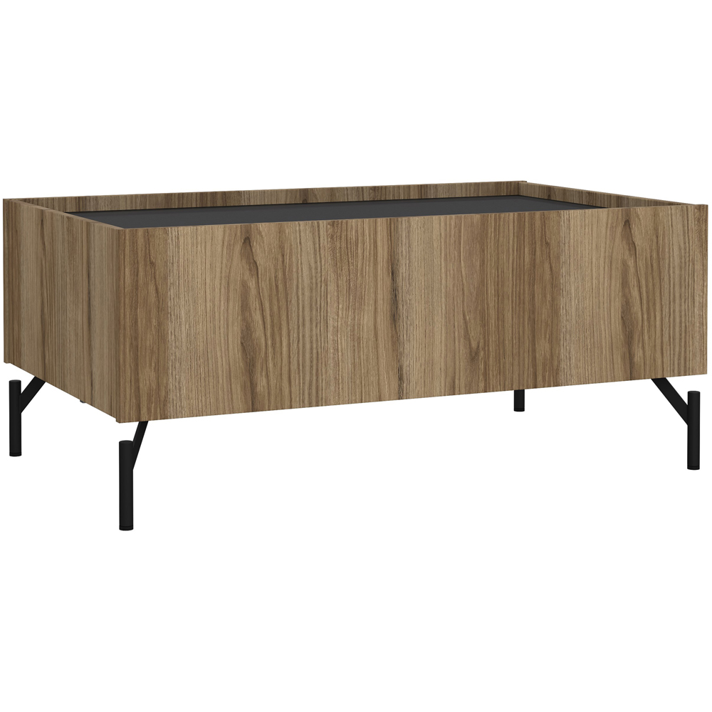 Furniture To Go Kendall 2 Drawers Oak and Black Coffee Table Image 2
