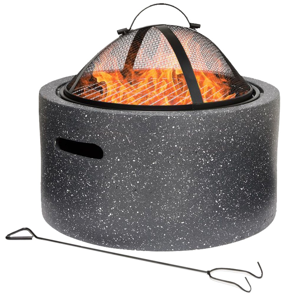 VonHaus 2 in 1 Firepit with BBQ Cooking Grill Image 1