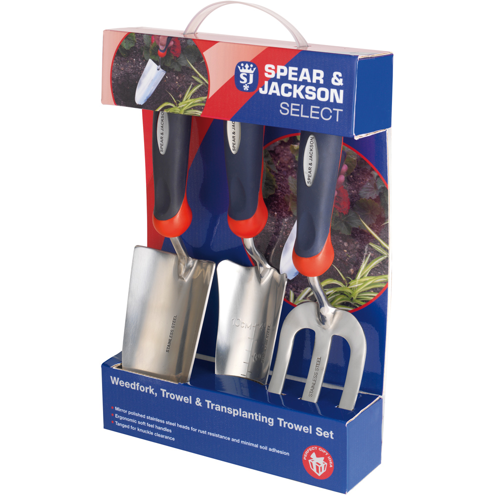 Spear & Jackson Select 3 Piece Stainless Garden Hand Tool Set Image