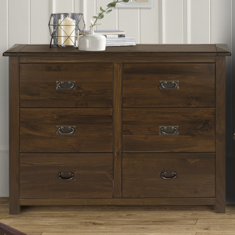 Core Products Boston 6 Drawer Wide Chest of Drawers Image 1