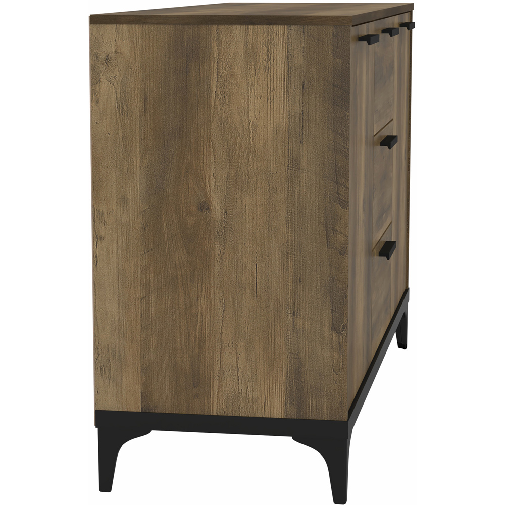 GFW Truro 2 Door and 3 Drawer Knotty Oak Large Sideboard Image 4