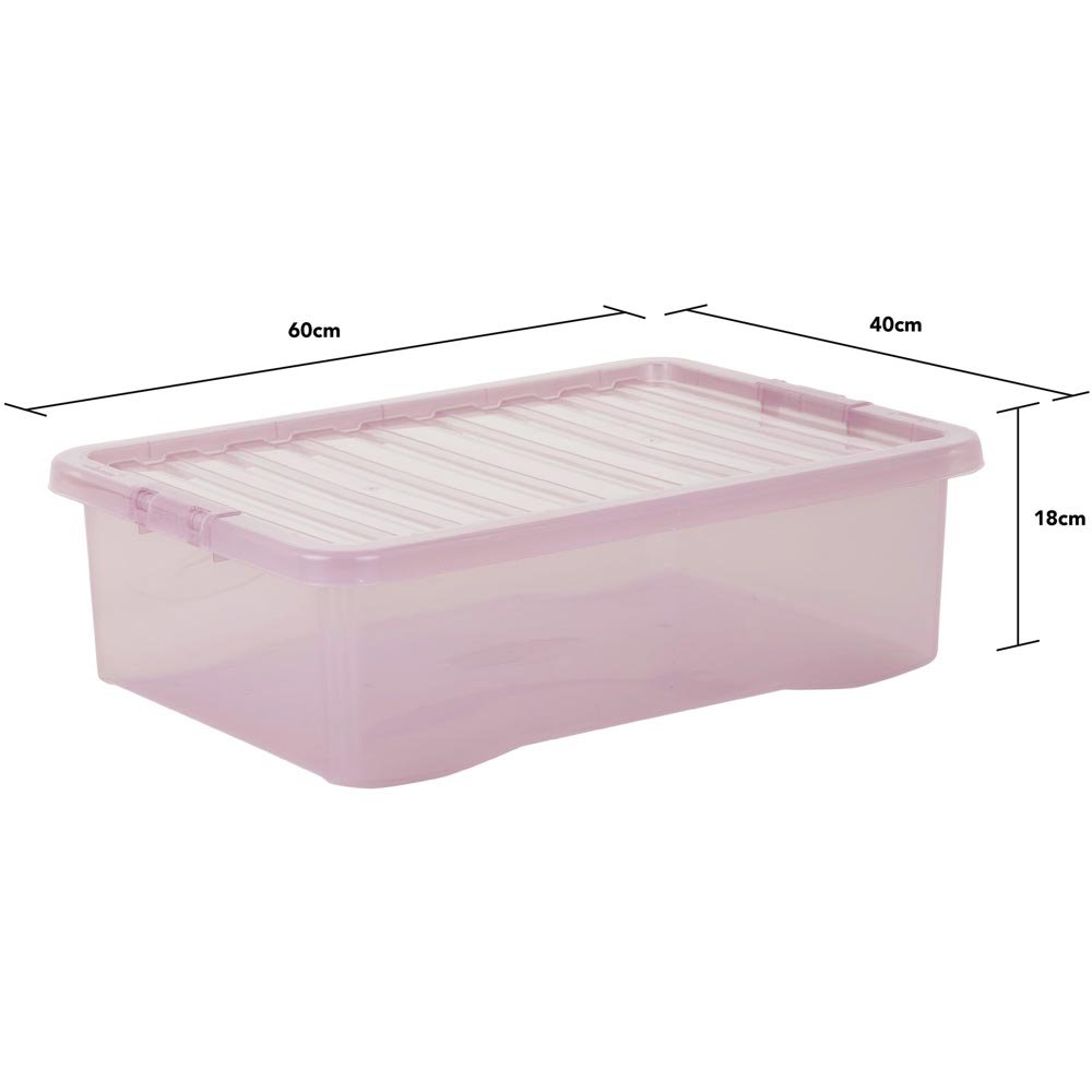 Wham 32L Pink Crystal Storage Box and Lid 5 Pack Image 5