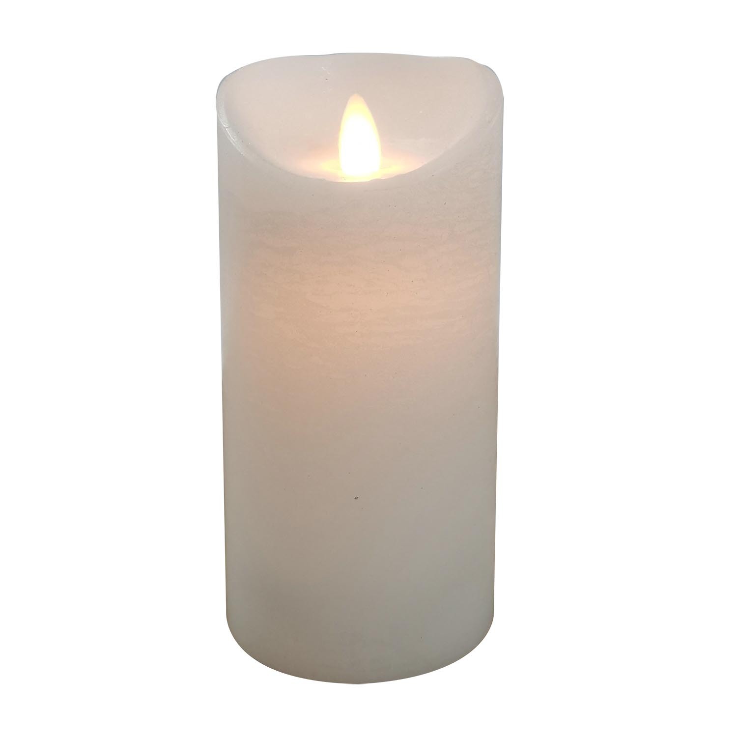 Tall Cosy Cotton LED Flameless Pillar Candle Image 1