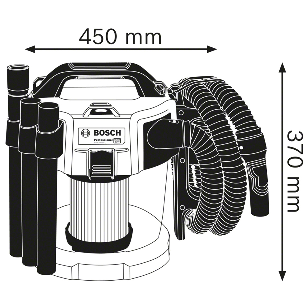 Bosch 18V Professional L-Class Vacuum Image 3