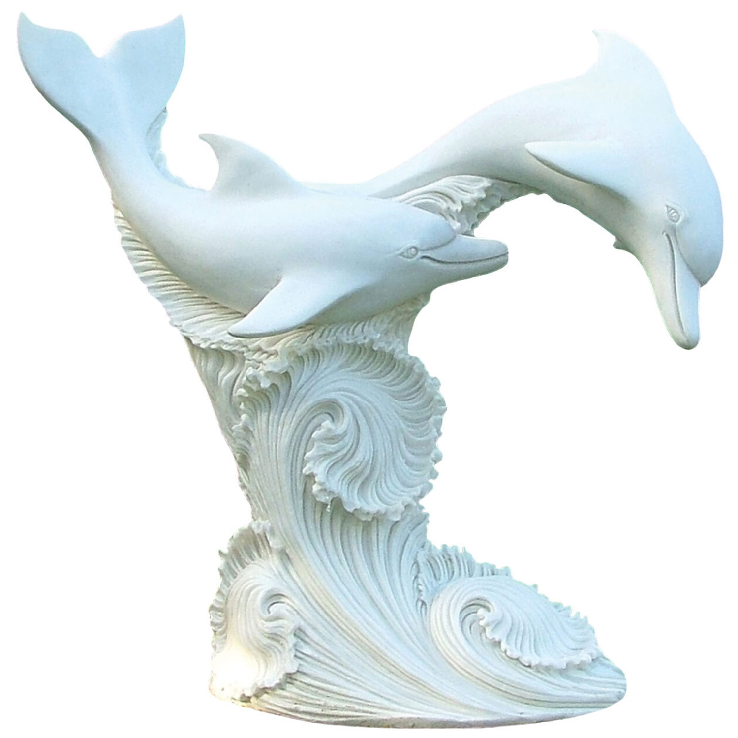 White Dolphins Leaping Garden Ornament Image