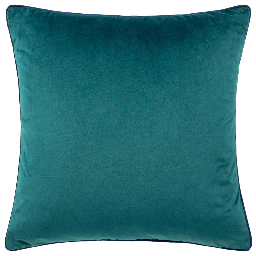 Paoletti Meridian Teal Navy Velvet Cushion Image 1
