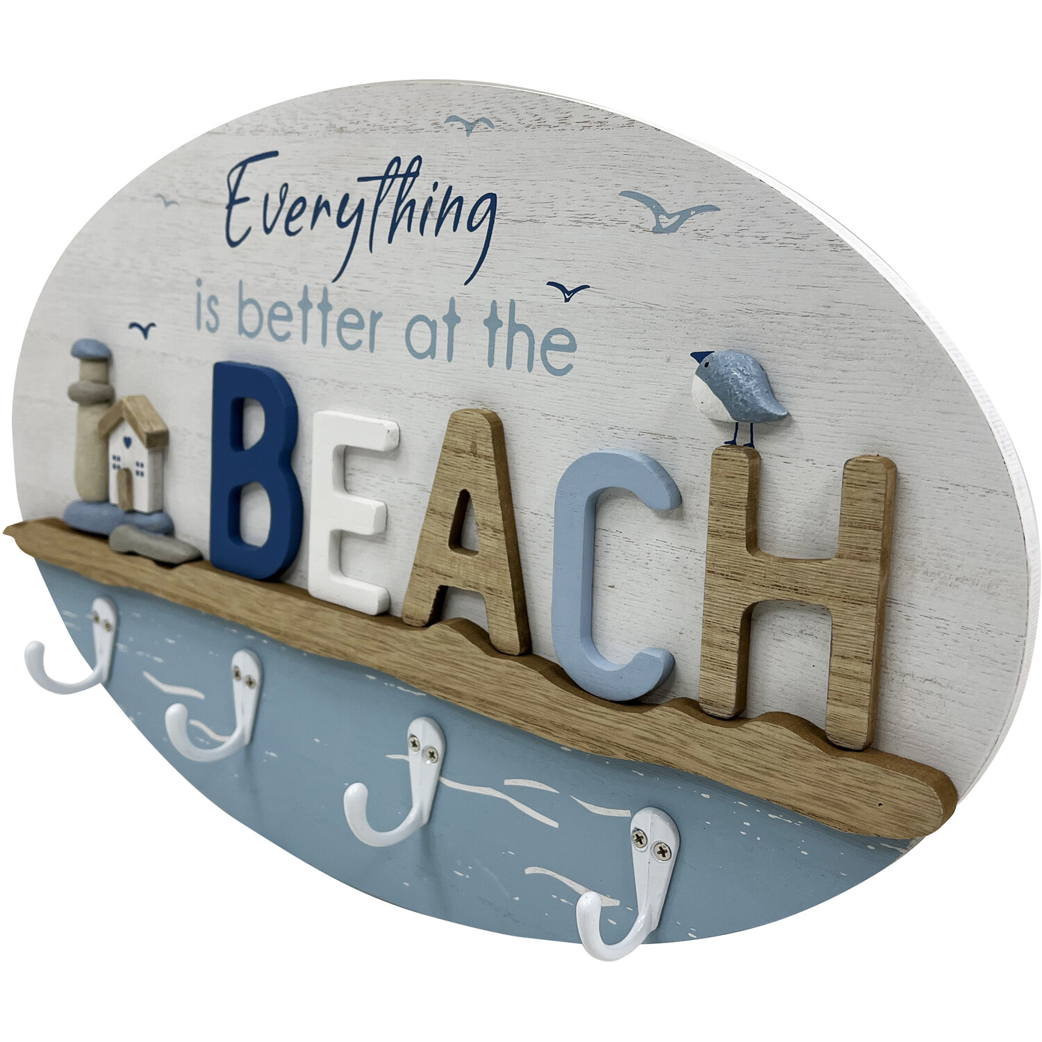 Life Is Better At The Beach Hook Plaque - Blue Image 2