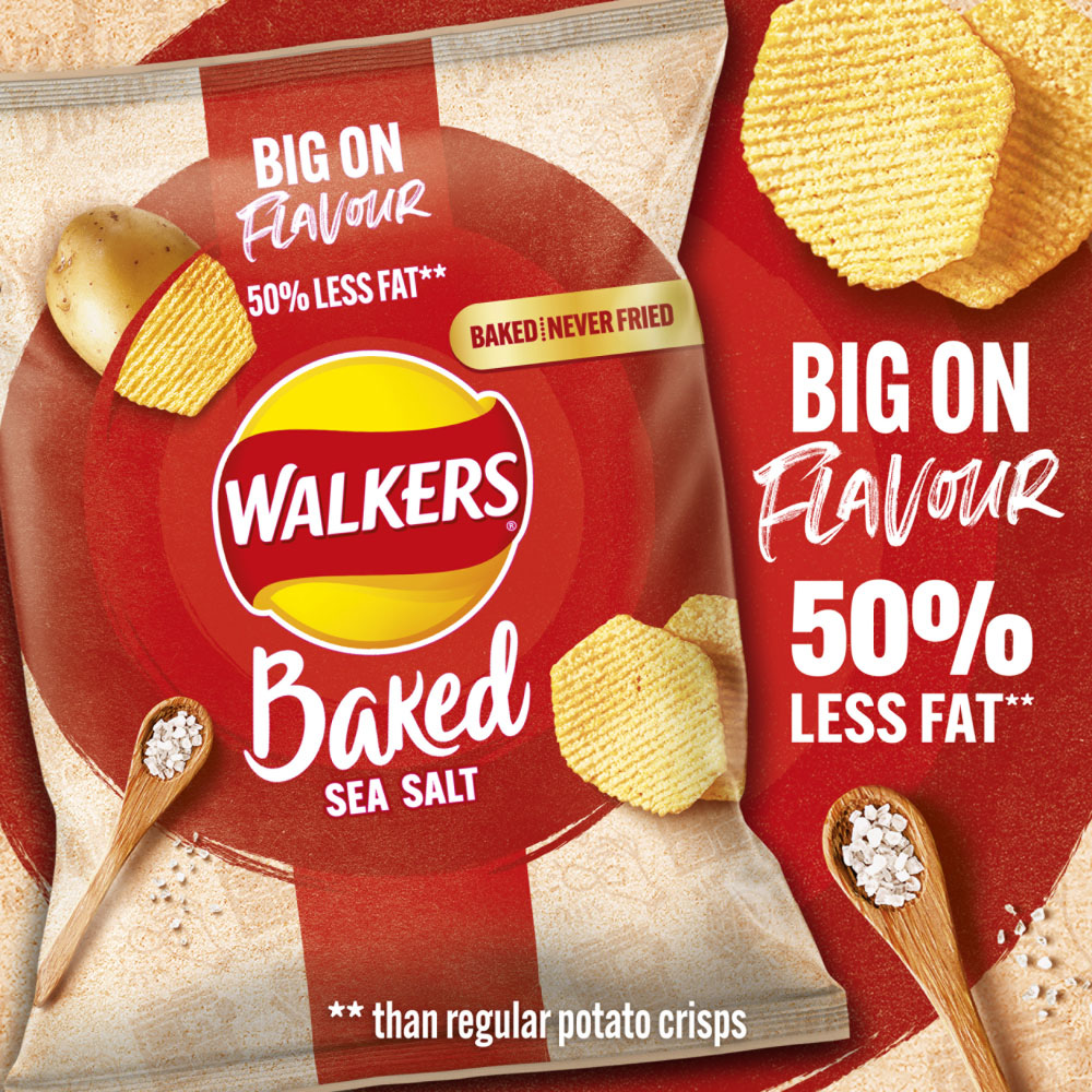 Walkers Baked Sea Salt Snacks Crisps 37.5g Image 5