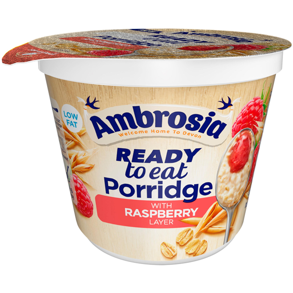 Ambrosia Raspberry Ready To Eat Porridge 210g Image