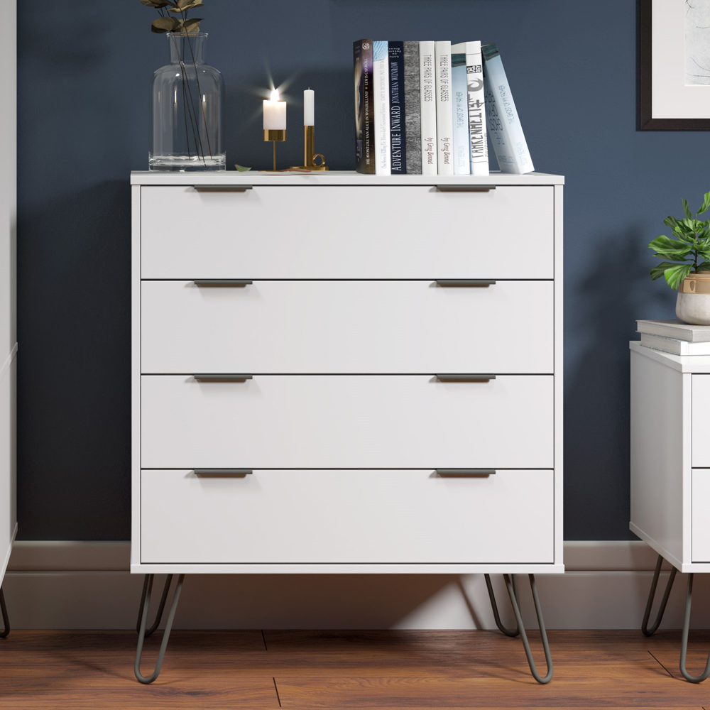 Core Products Augusta White 4 Drawer Chest of Drawers Image 7