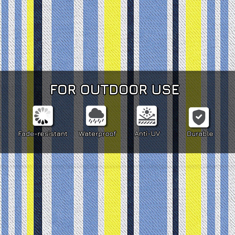 Outsunny Multicolour Outdoor Reversible Rug 121 x 182cm Image 3