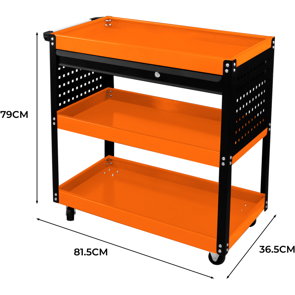 T-Mech Orange Storage Tool Trolley Image 4