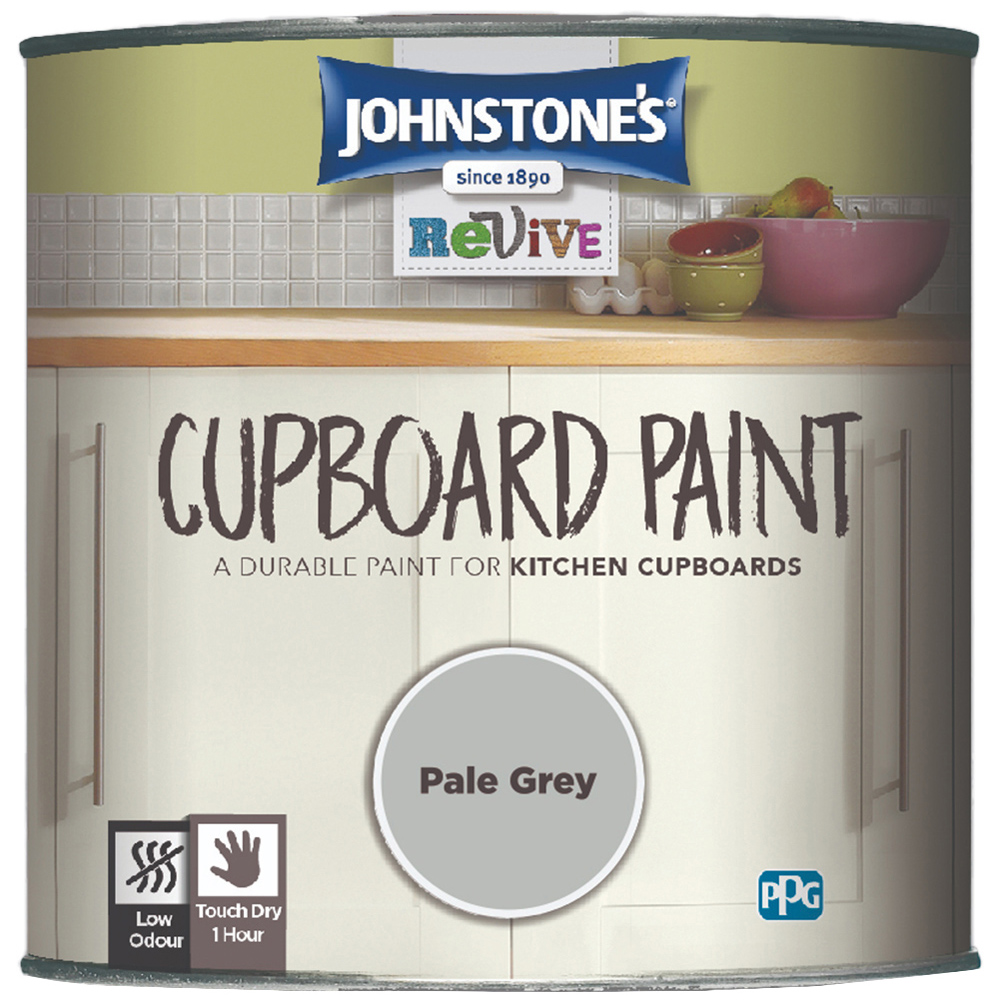 Johnstone's Kitchen Pale Grey Satin Cupboard Paint Image 2