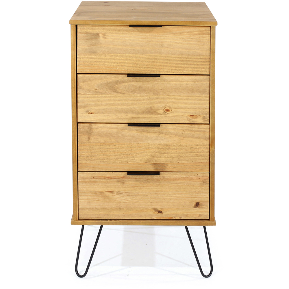 Core Products Augusta Pine 4 Drawer Narrow Chest of Drawers Image 2
