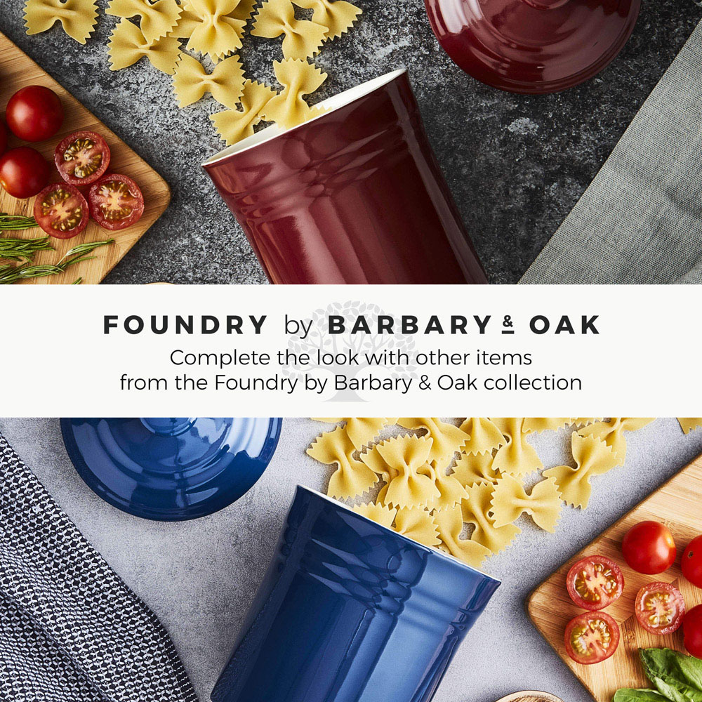 Barbary and Oak 17cm Bordeaux Red Ceramic Storage Jar Image 7