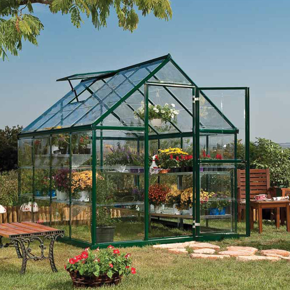 Palram Harmony Green Polycarbonate 6 x 8ft Greenhouse Image 4