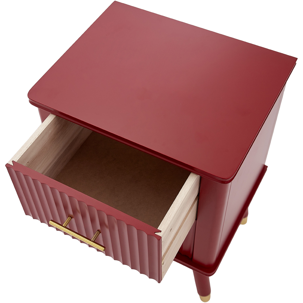 Cozzano 2 Drawer Red Bedside Table Image 6