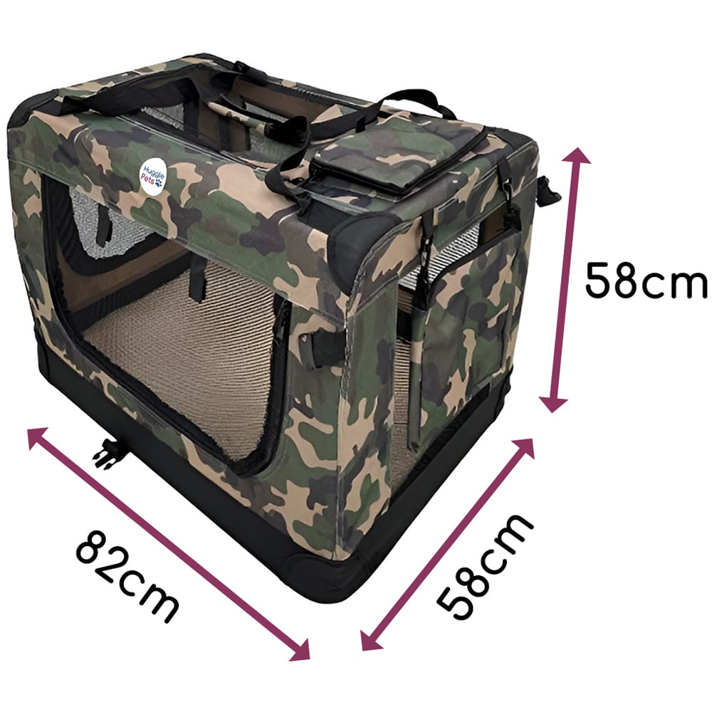 HugglePets X Large Camo Green Fabric Crate 82cm Image 5