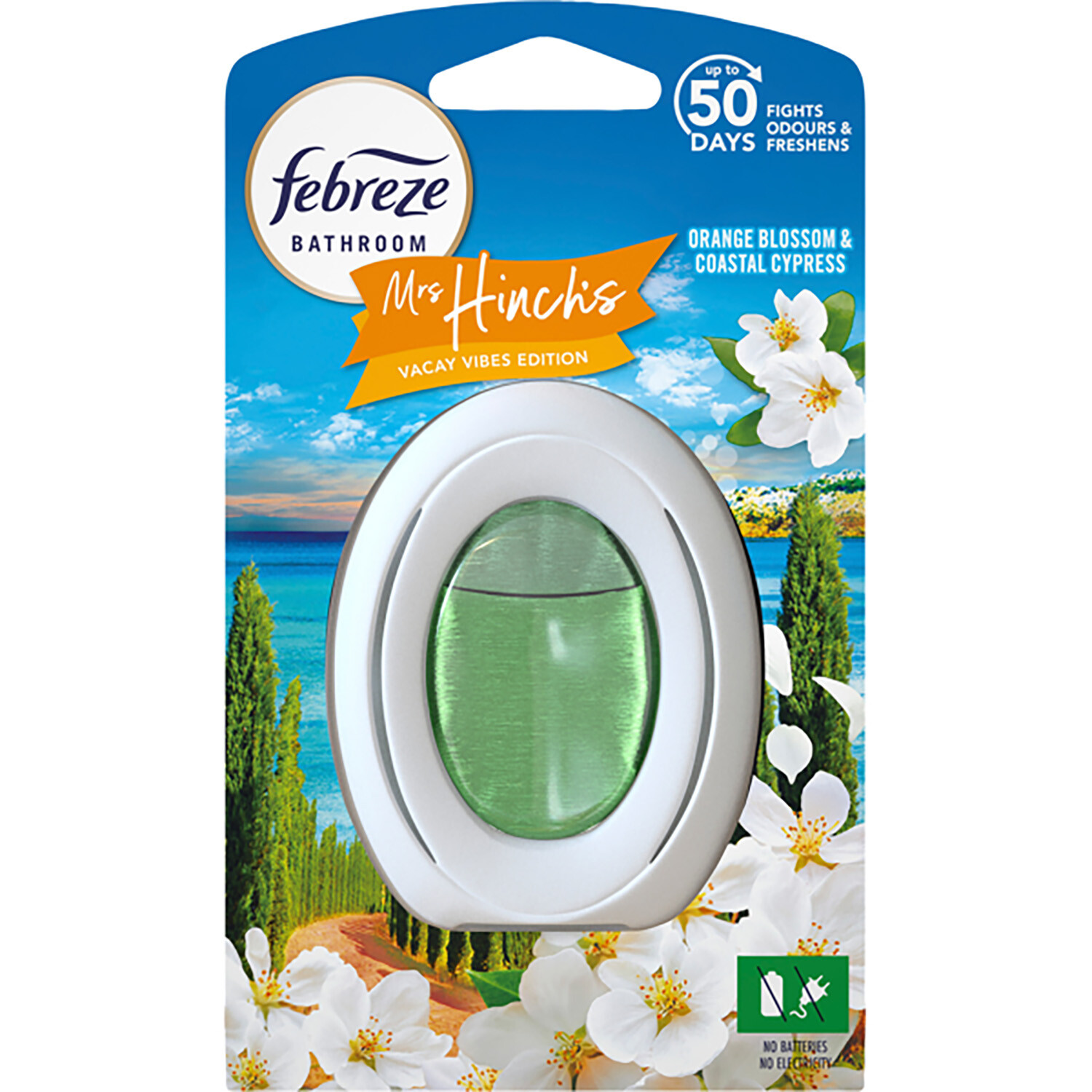 Febreze Bathroom Air Freshener  - Orange Blossom and Coastal Cypress / 10.8cm / 1 Image