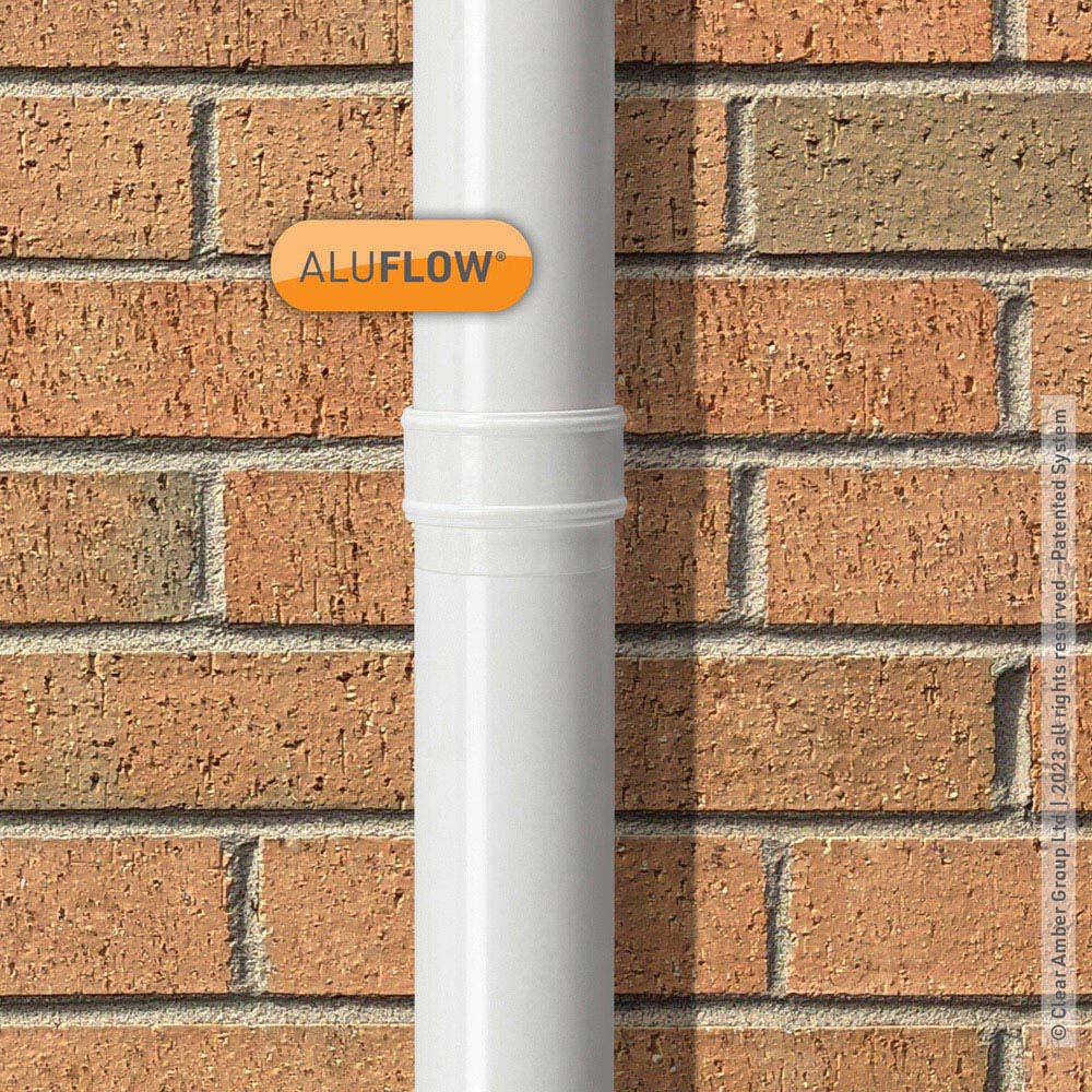 Aluflow White Downpipe Connector Image 2