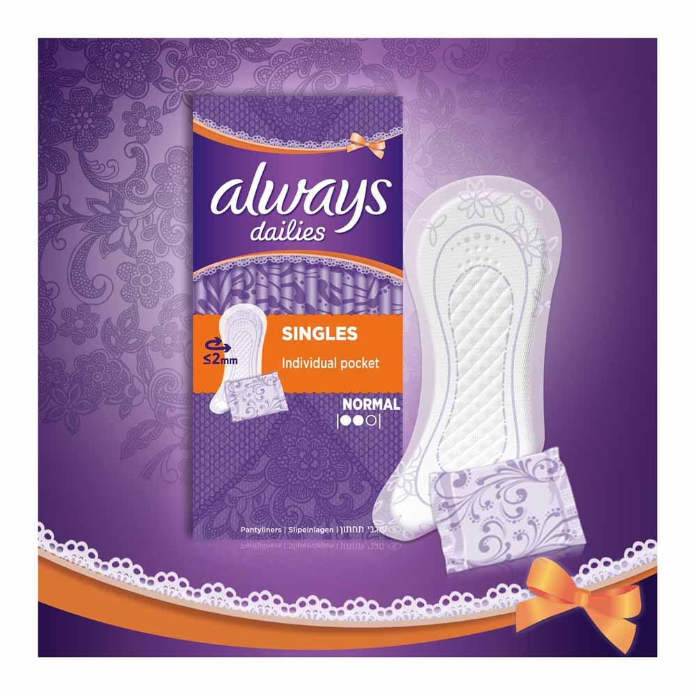 Always Dailies Wrapped Pantyliners 20 Pack Image 2