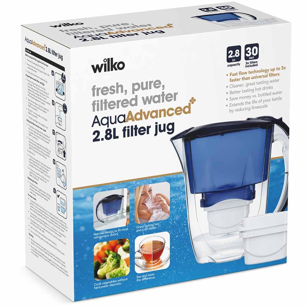 Wilko Aqua Advance Jug with 3 Filters Image 1