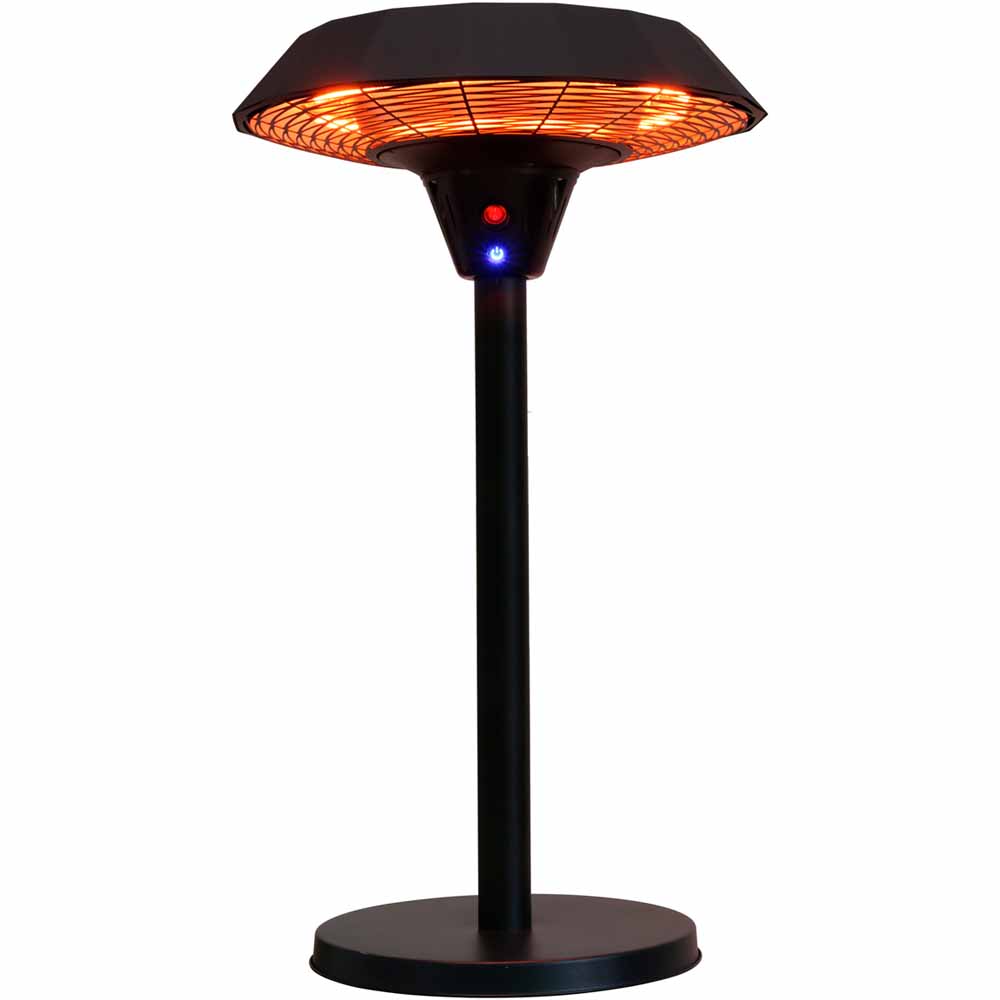 Charles Bentley Electric Table Top Patio Heater 2000W Black Image 1