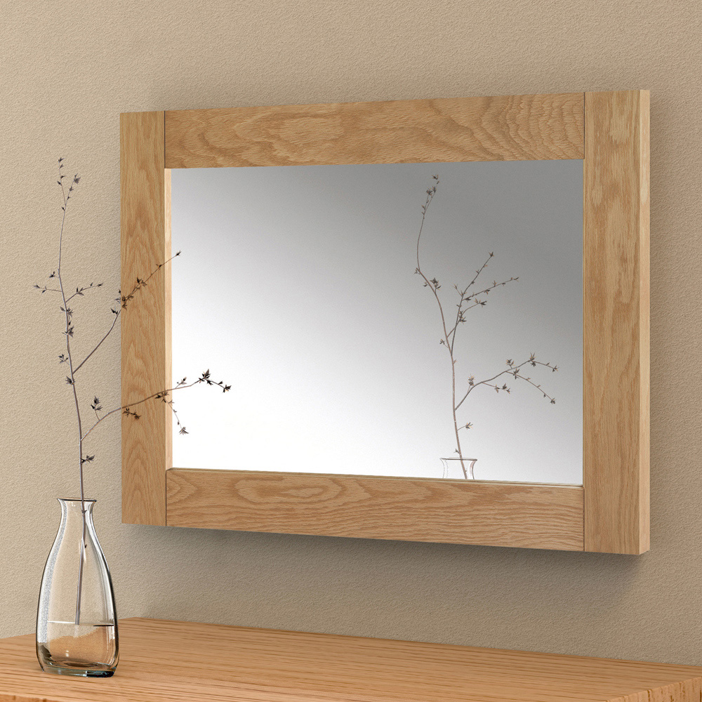 Julian Bowen Marlborough Solid White Oak Wall Mirror Image 2