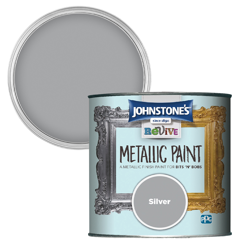 Johnstone's Revive Silver Metallic Paint 375ml Image 1