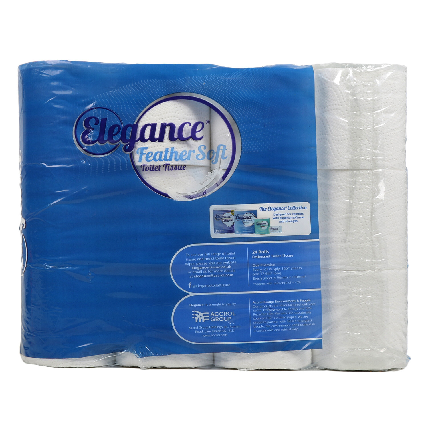 Pack of 24 Elegance Feather Soft Toilet Tissue Image 3
