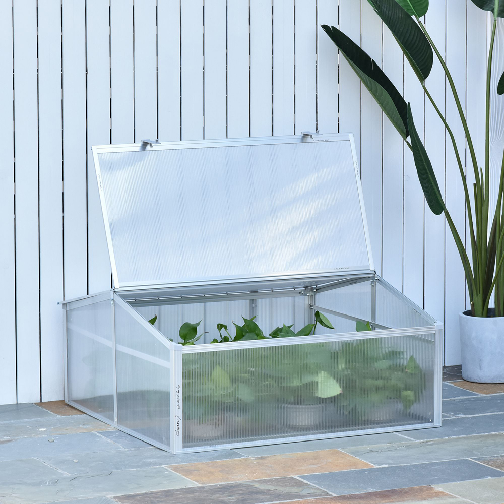 Outsunny Aluminum Polycarbonate 3 x 6ft Greenhouse Image 2