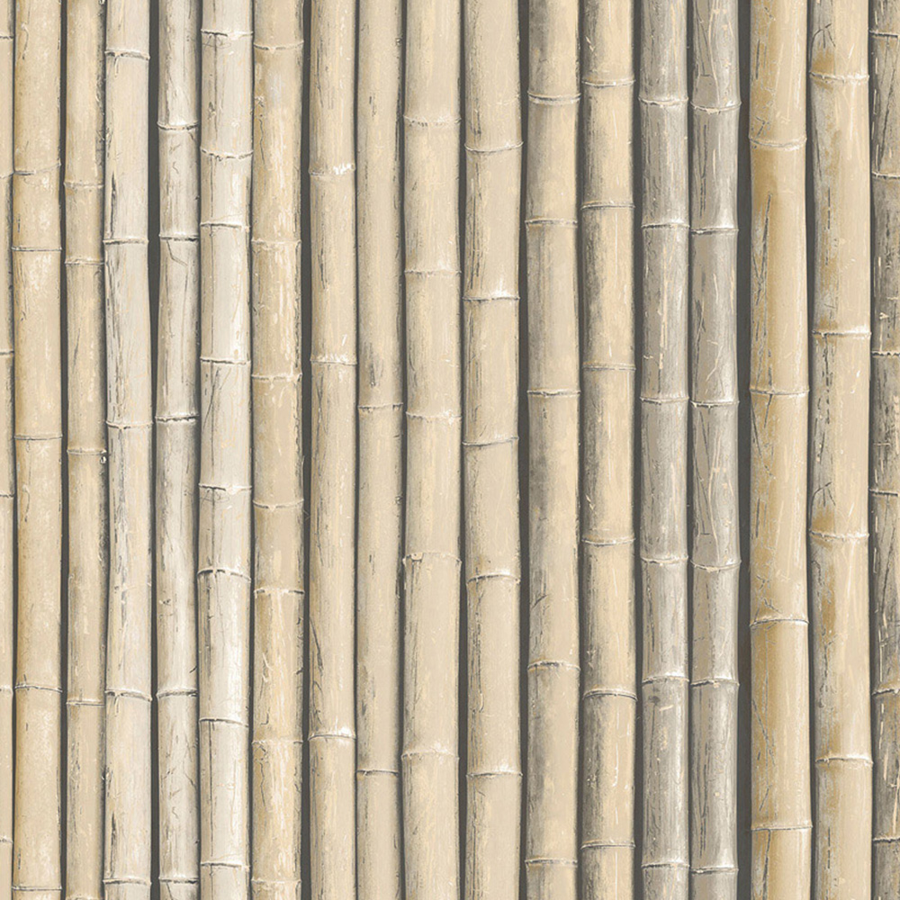 Galerie Organic Textured Bamboo Brown Wallpaper Image 1