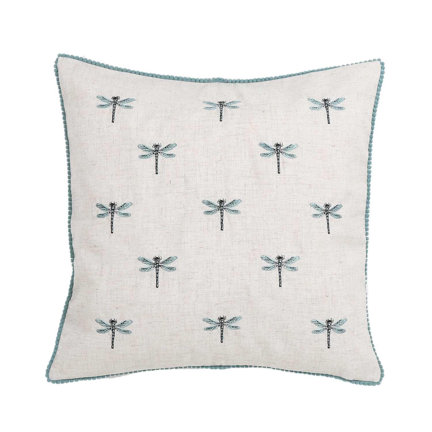 Divante Natural Dragonfly Embroidered Cushion 45 x 45cm Image