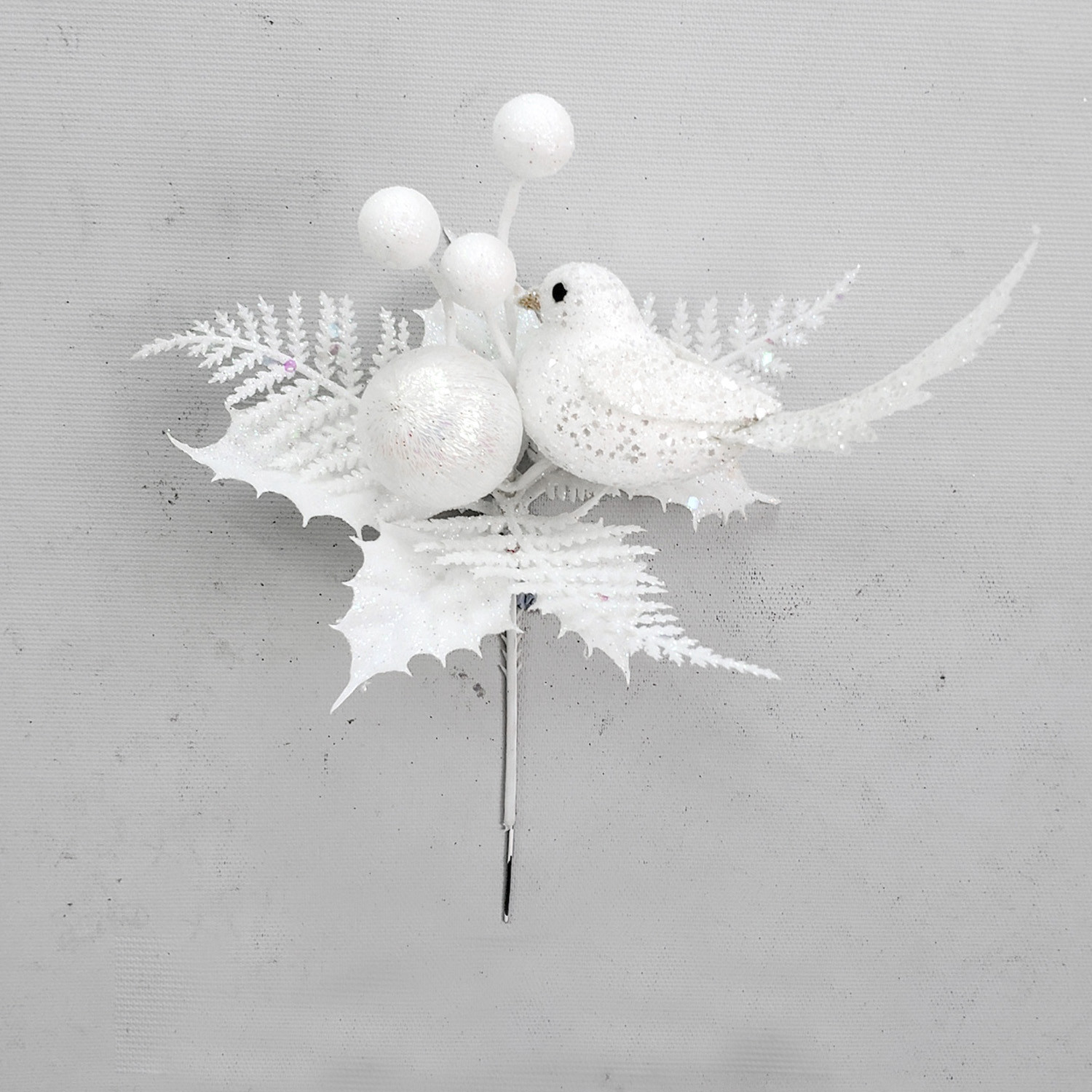 White Iridescent Bird Pick Image