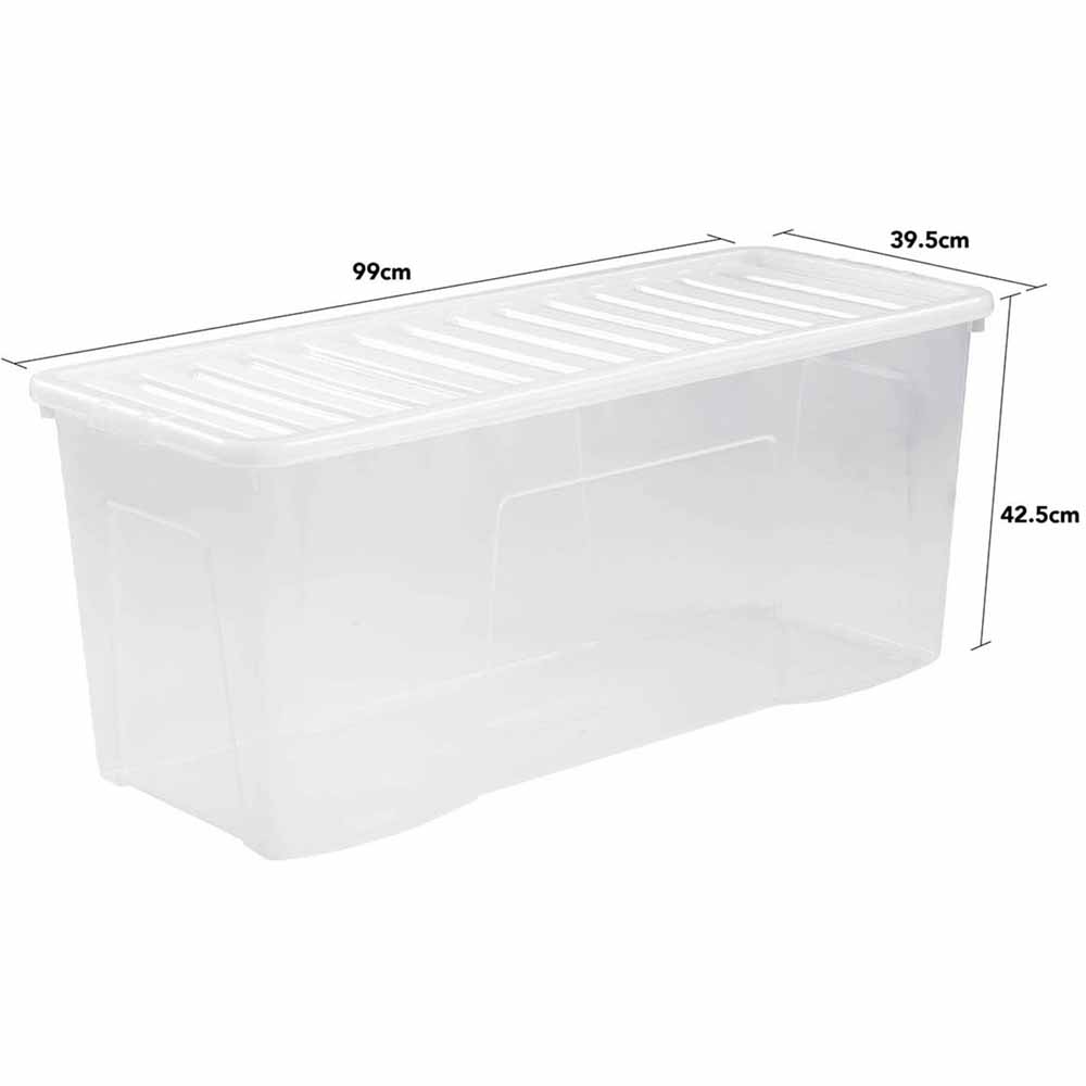 Wham 133L Crystal Storage Box and Lid 2 Pack Image 6