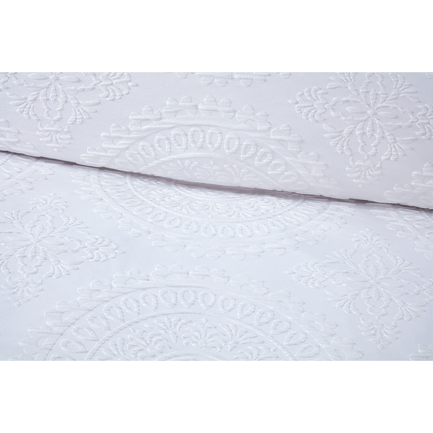 Kingsbridge Duvet Cover and Pillowcase Set - White / King Image 3