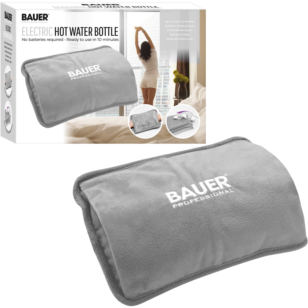 Bauer Grey Rechargeable Electric Hot Water Bottle Image 2