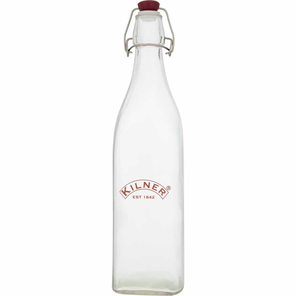 Kilner Clip Top Square Bottle 1L Image 1