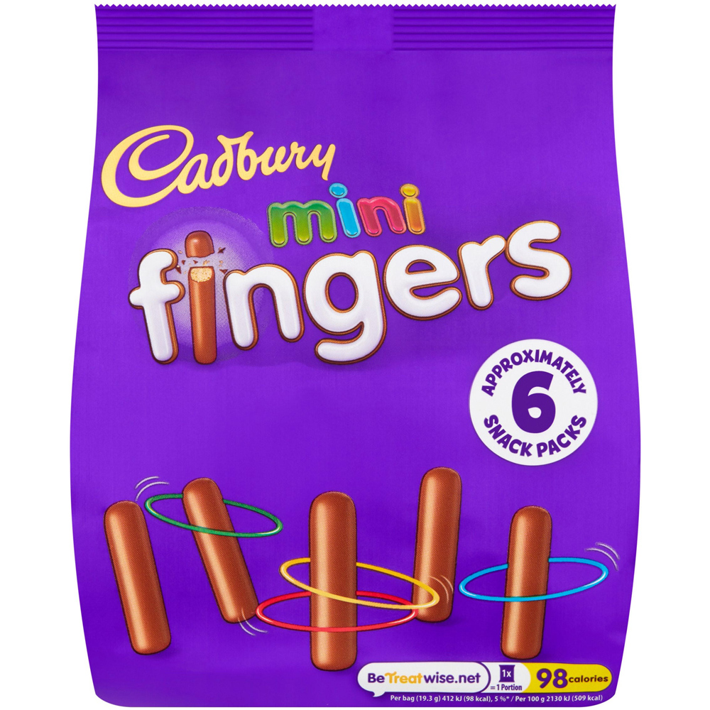 Cadbury Mini Fingers Snack Packs 6 Pack Image