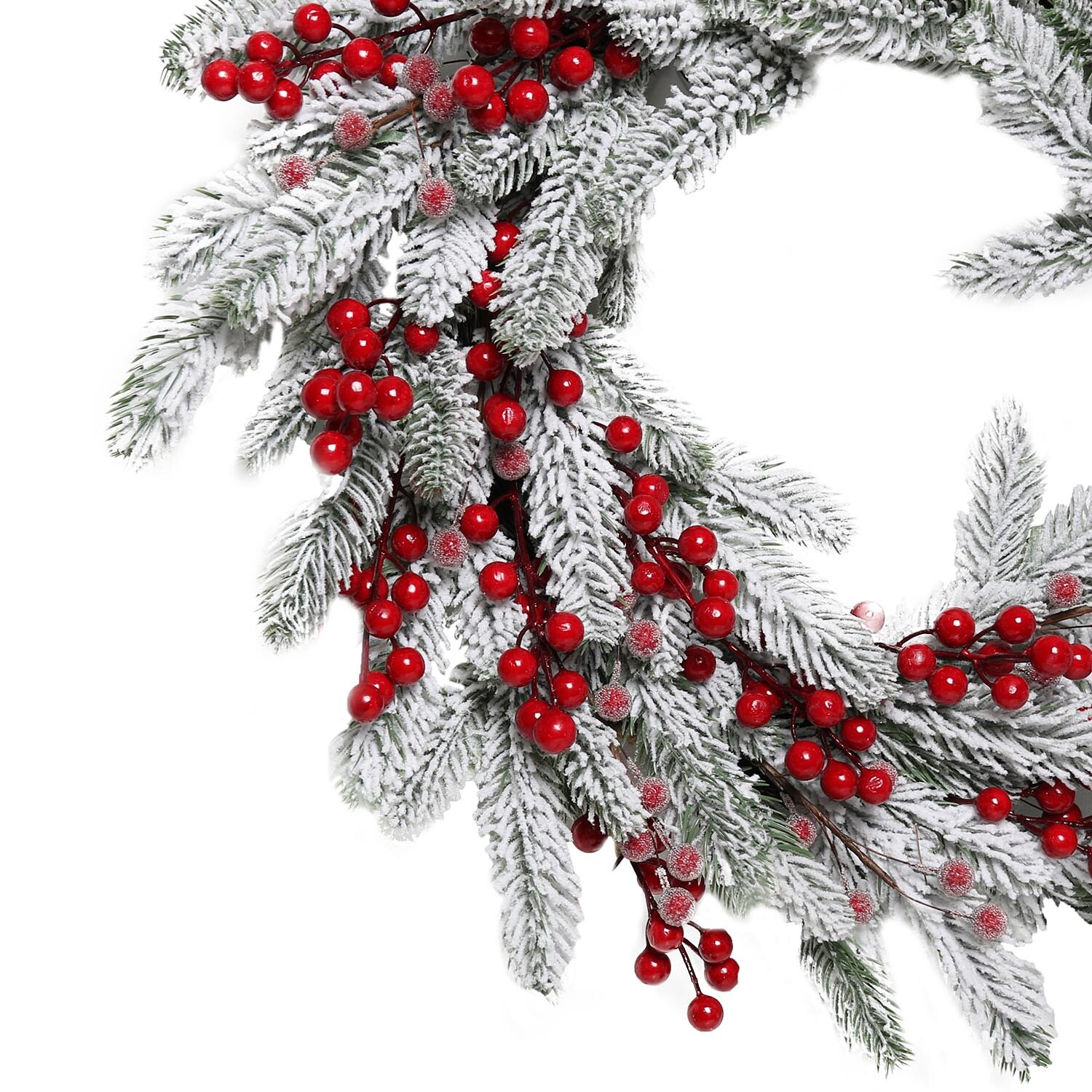 Frosted Berries Wreath - White Image 3