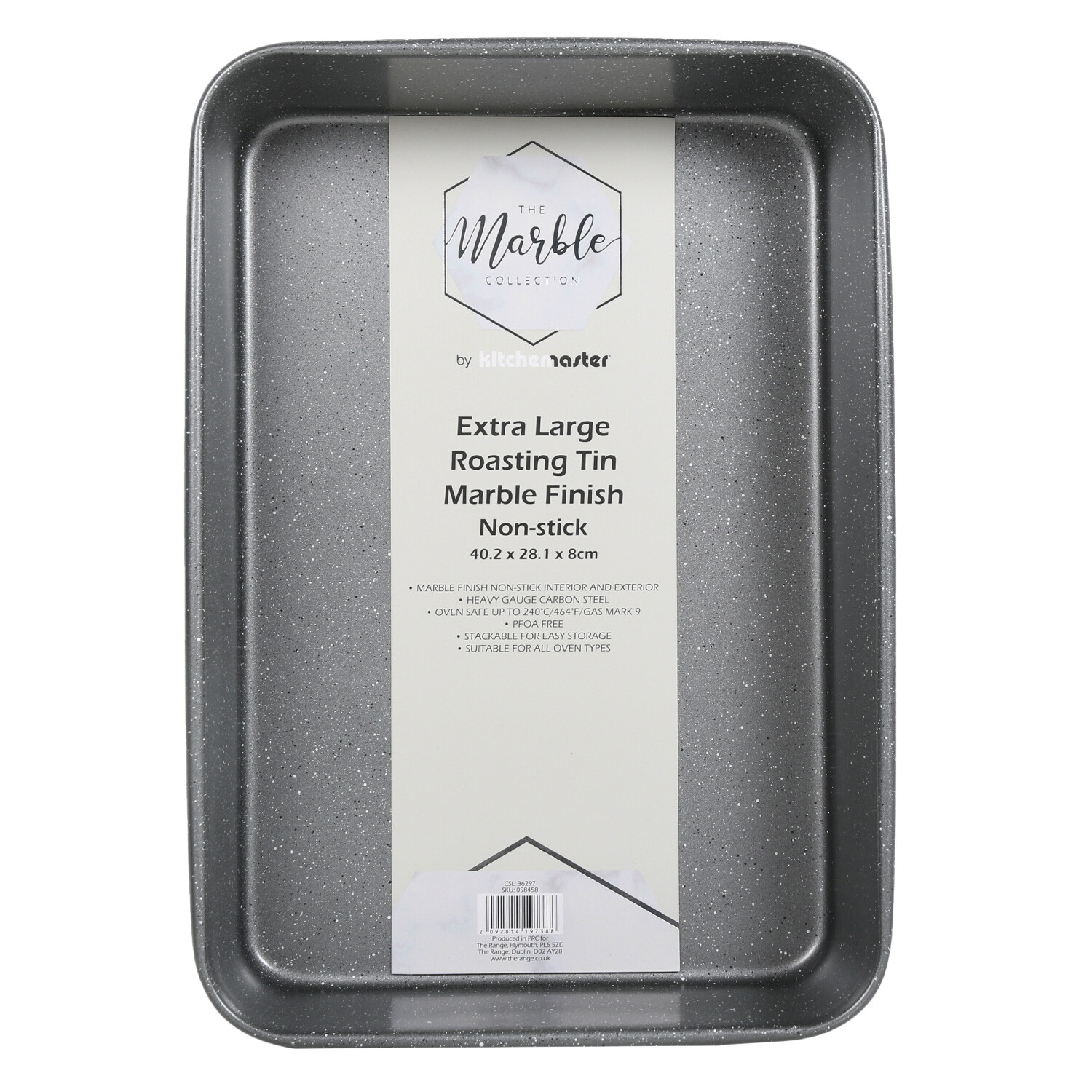 Kitchen Master Grey Marble Stone 40.2cm Extra Large Roasting Tin Image