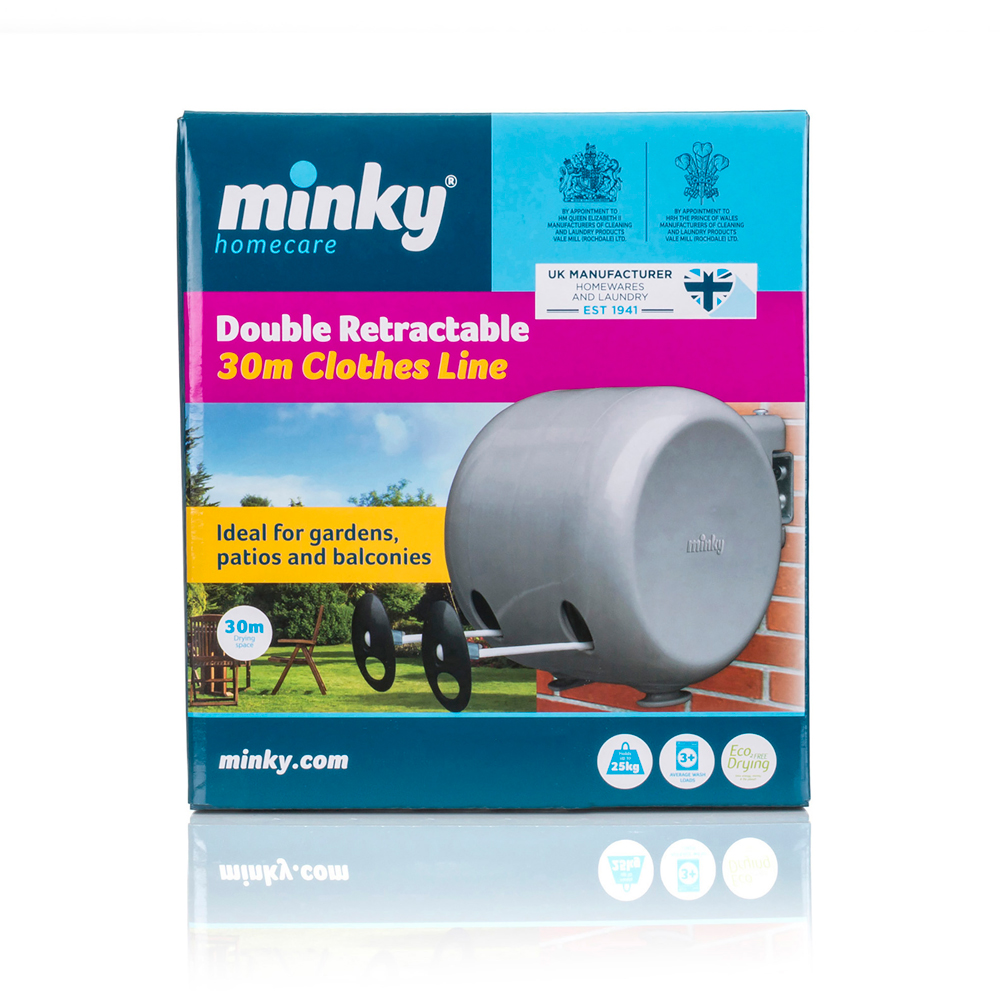 Minky Duo Retractable Reel Washing Line Image 2